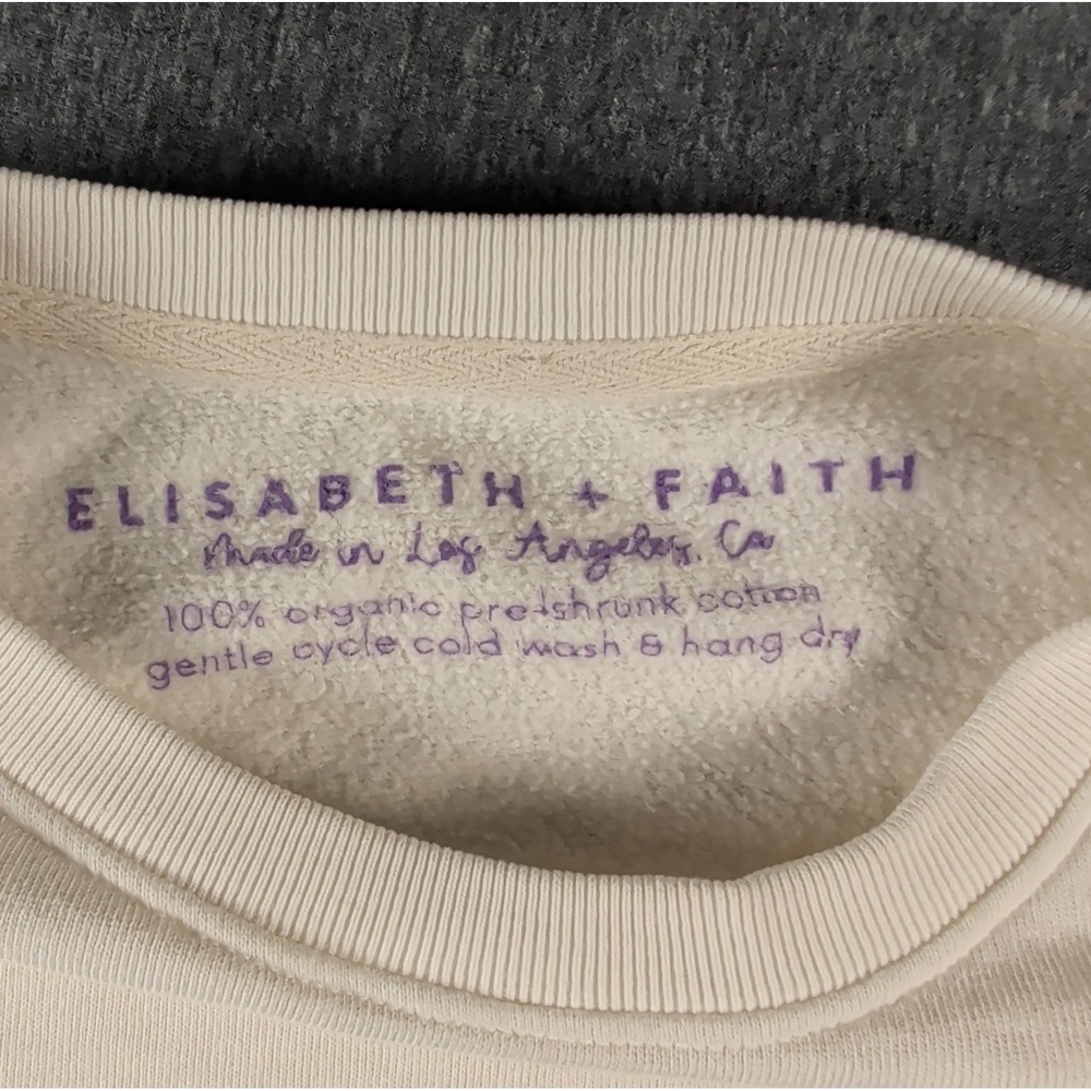 Elisabeth Faith Taylor Swift Inspired Graphic Sweatshirt Cassette 1989 White Med - Picture 4 of 7